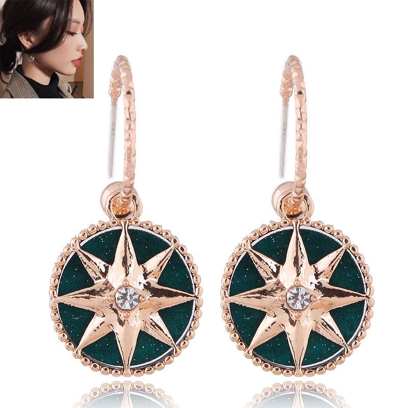Boucles D&#39;oreilles En Alliage De Diamants D&#39;étoiles De La Mode En Gros Nihaojewelry