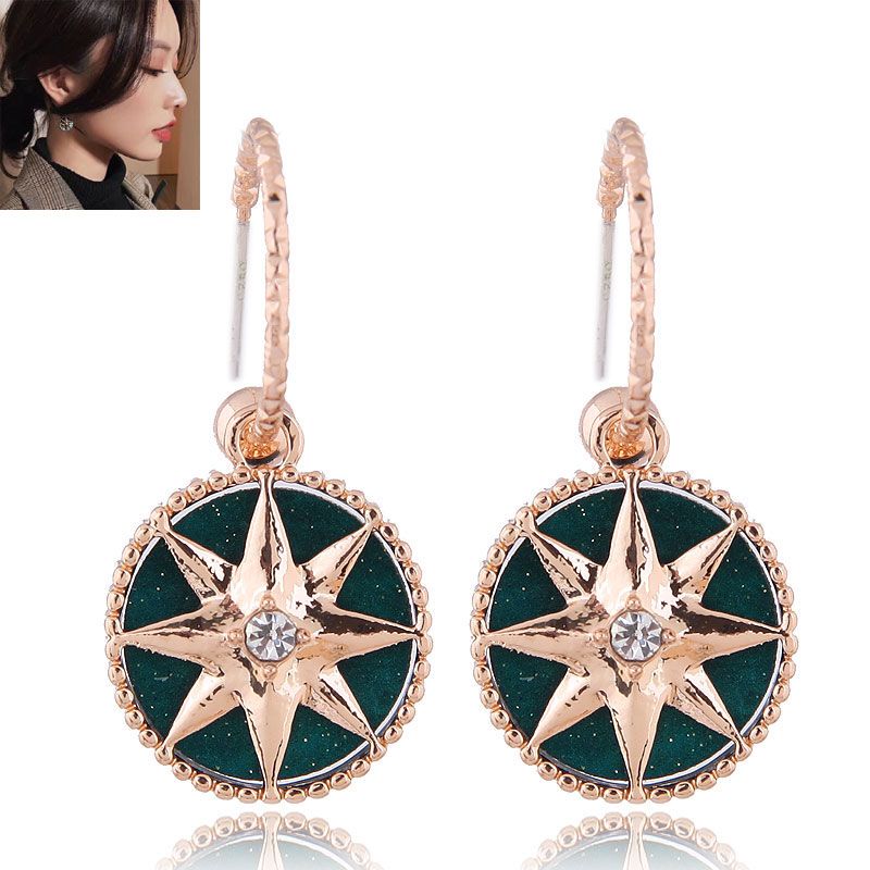 Pendientes De Diamantes De Aleación De Estrellas De Moda Al Por Mayor Nihaojewelry