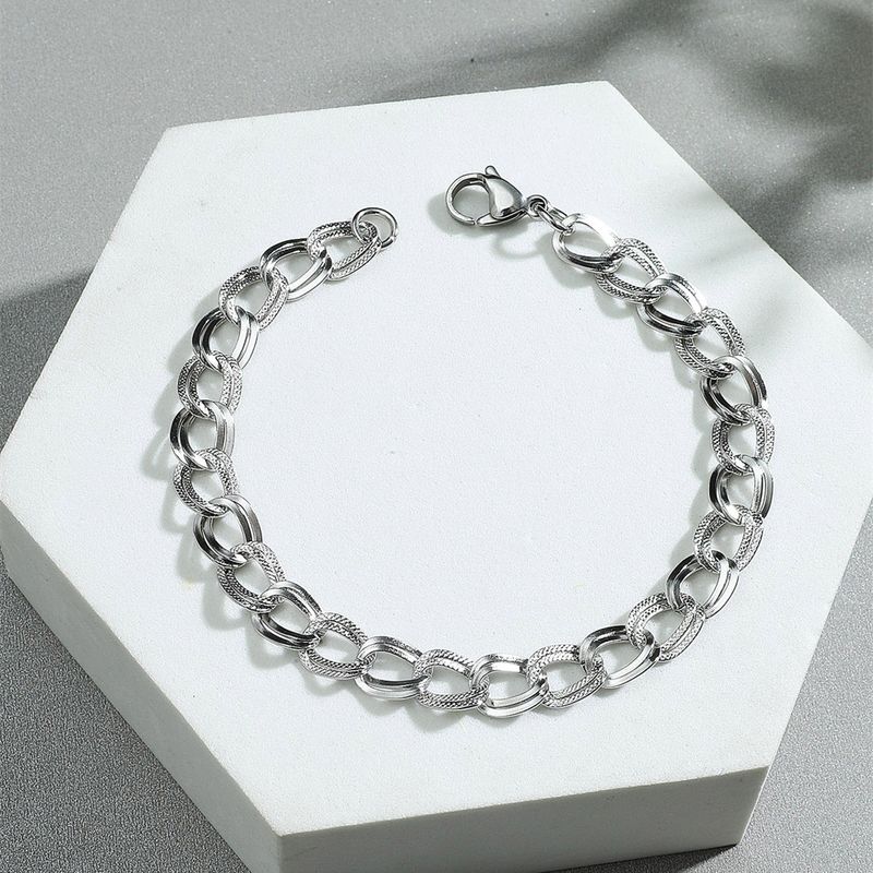 New Stainless Steel Carved Chain Bracelet Wholesale Nihaojewelry