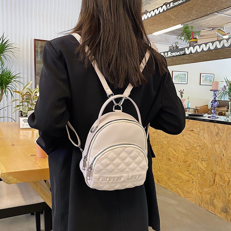 Rhombus Multifunctional Solid Color One-shoulder Portable Backpack Wholesale Nihaojewelry