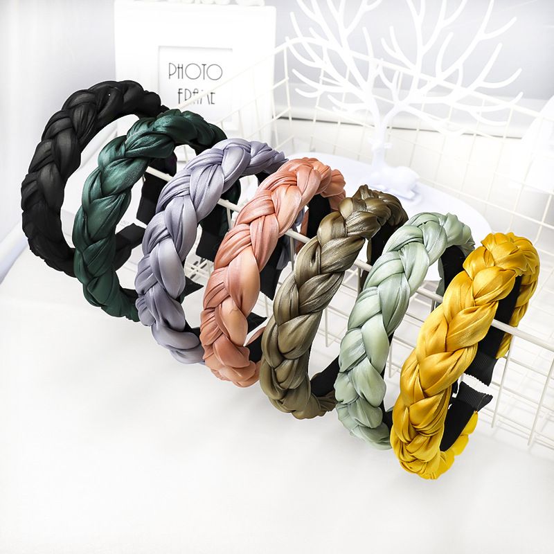 Solid Color Twist Braided Fashion Sponge Headband Wholesale Jewelry Nihaojewelry