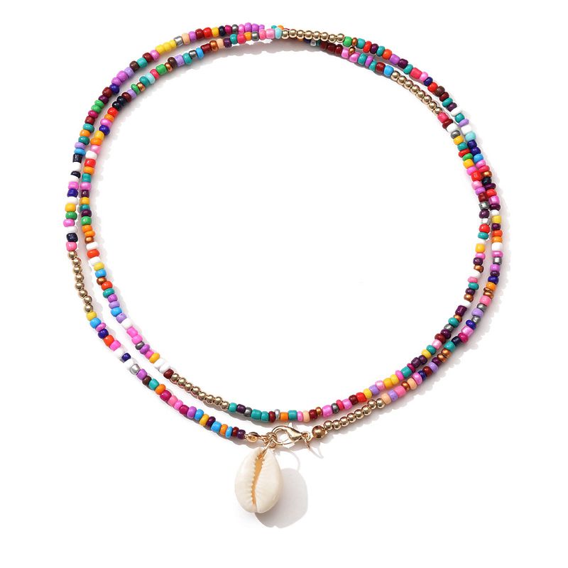 Neue Böhmische Bunte Miyuki-perlen-shell-doppelhalskette Großhandel Nihaojewelry