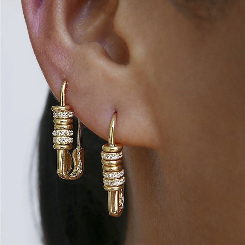 Vente En Gros Boucles D&#39;oreilles En Forme De Cercle Géométrique En Forme D&#39;épingle À La Mode Nihaojewelry