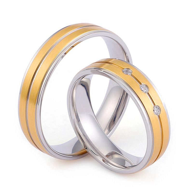 2020 European And American New Stainless Steel Frosted Ring Female Titanium Steel Diamond Couple Ring Korean Jewellery Wholesale