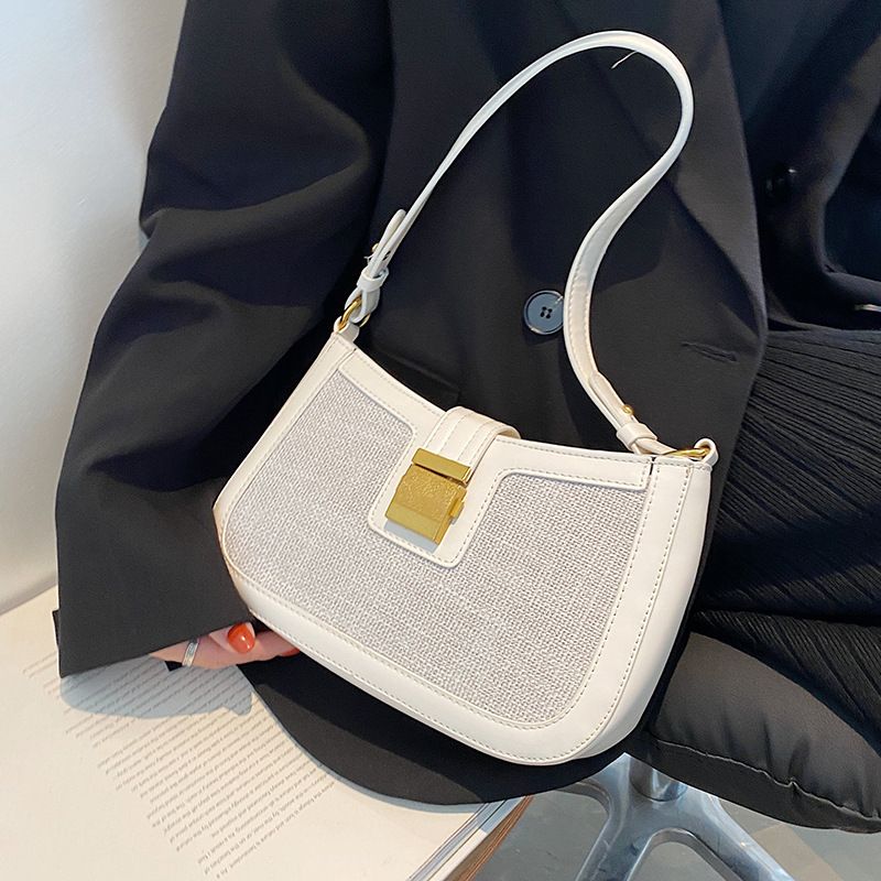Fashion Lock Geometric Messenger One-shoulder Armpit Bag Wholesale Nihaojewelry
