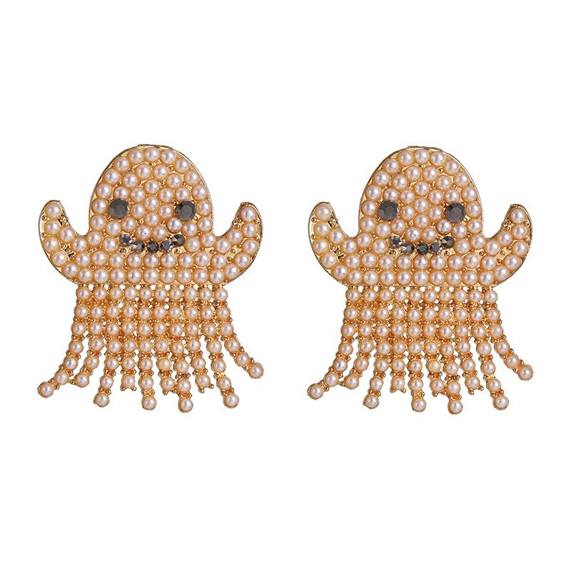 53023 Perlen Ohrringe Europäische Und Amerikanische Übertriebene Halloween-geister Ohrringe Persönlichkeit Weibliche Ohrringe Internet-prominente Einfache Ohrringe