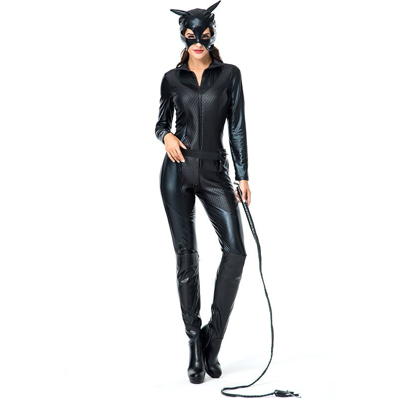 Halloween Costume Cosplay Cat Girl Black Jumpsuit Wholesale Nihaojewelry