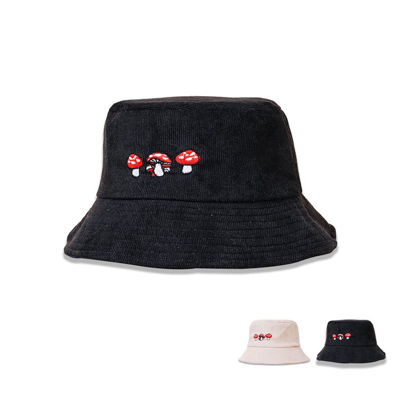 Cute Mushroom Corduroy Fisherman Hat Wholesale Nihaojewelry