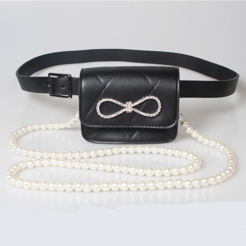 Cute Pearl Chain Rhinestone Small Bag Waist Chain Decor Belt Wholesale Nihaojewelry