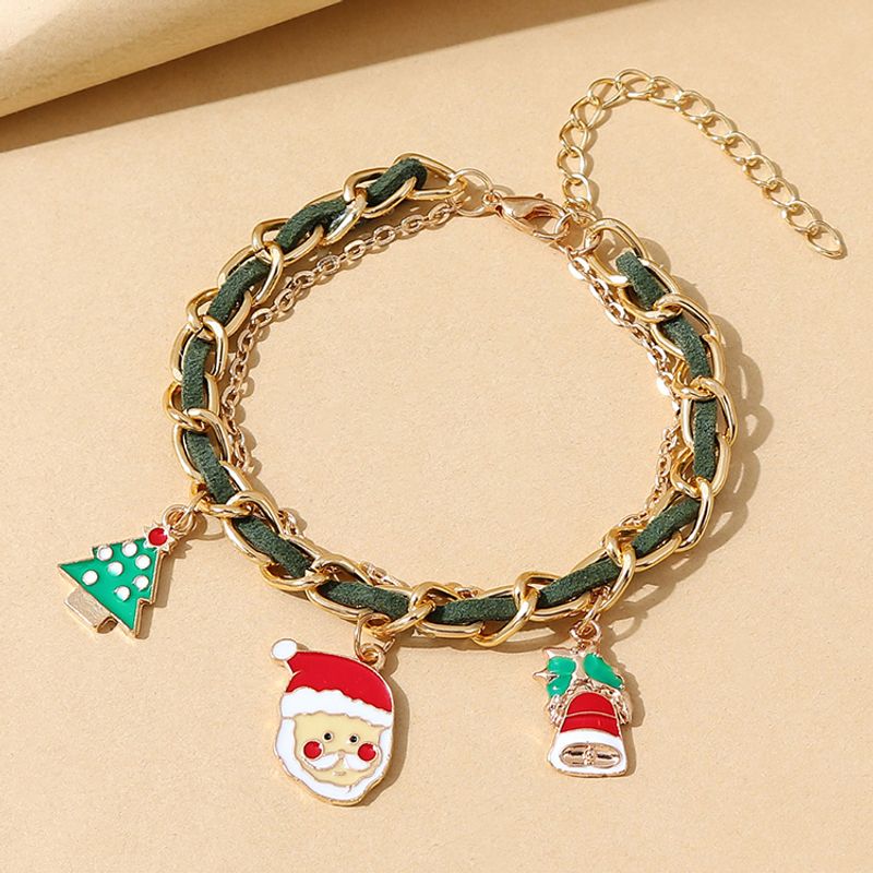Christmas Series Simple Santa Claus Bracelet Wholesale Nihaojewelry