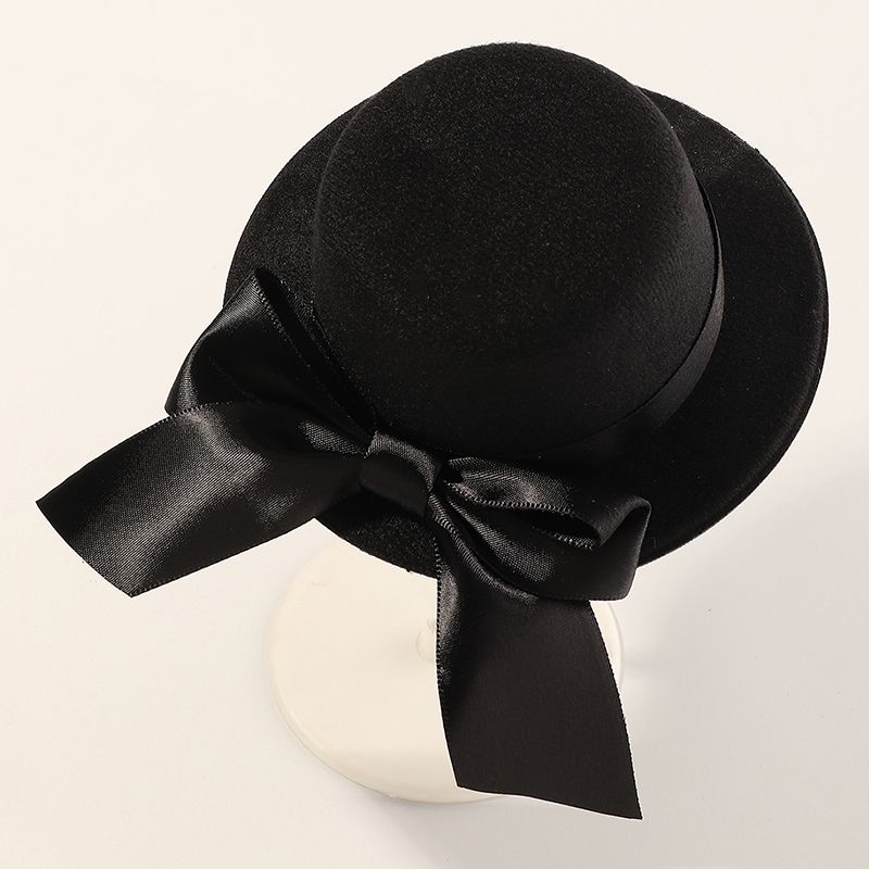 Children's Black Bow Top Hat Wholesale Nihaojewelry