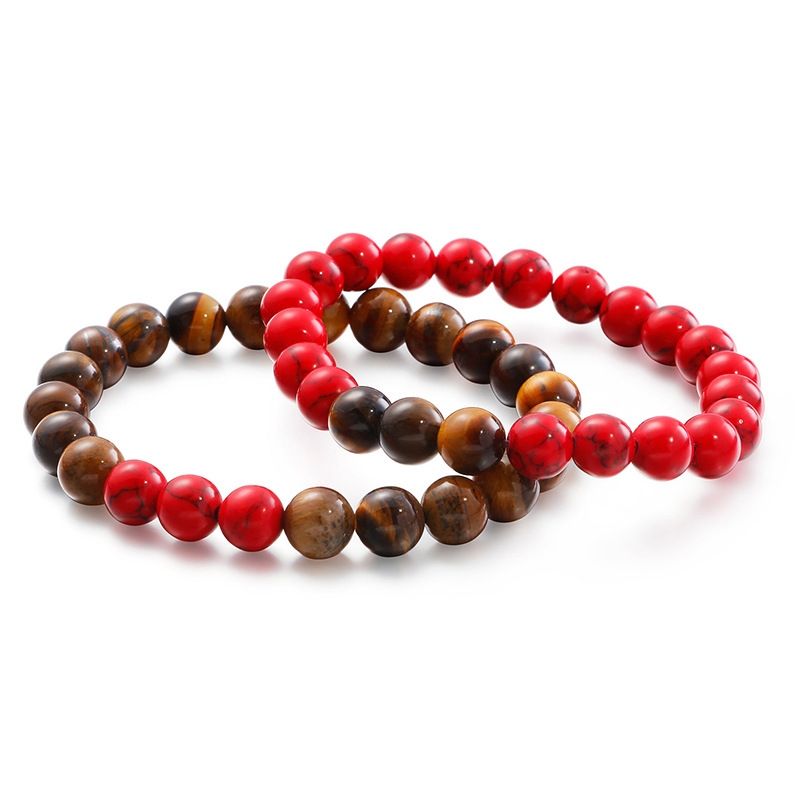 Red Turquoise Tiger's Eye Stone Fashion Bracelet Wholesale Jewelry Nihaojewelry