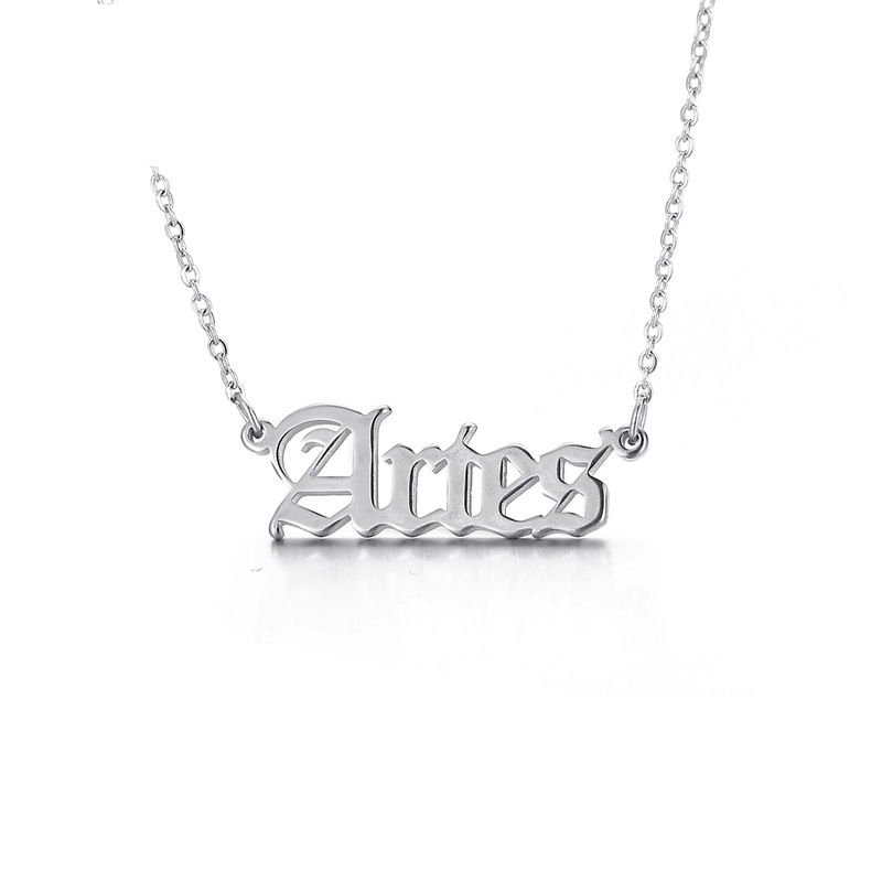 Titanium Steel Fashion Letter Necklace