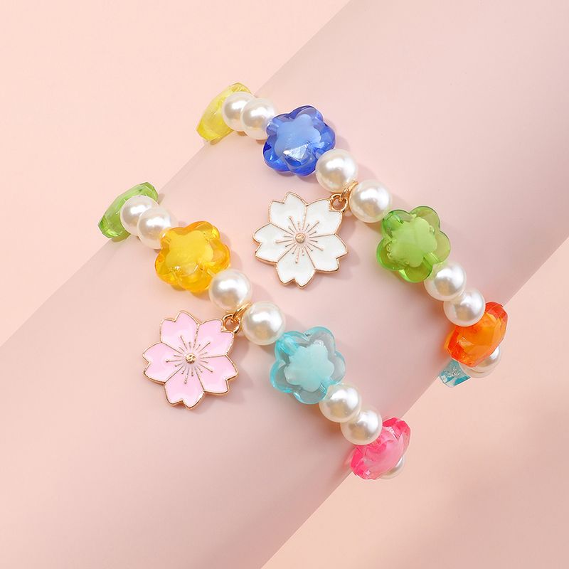 Blumenanhänger Perlenarmband Großhandel Nihaojewelry