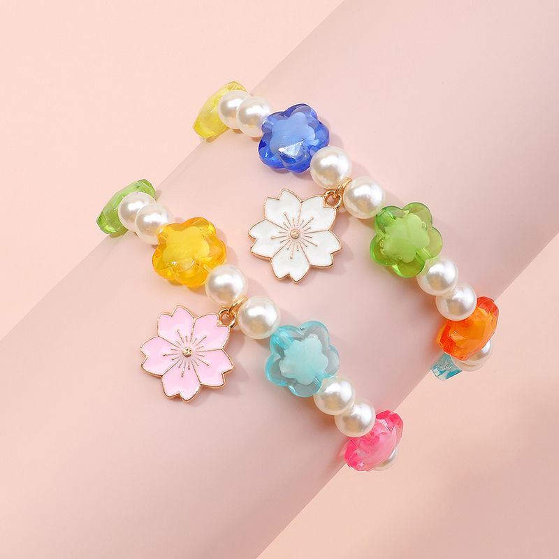 Flower Pendant Pearl Bracelet Wholesale Nihaojewelry