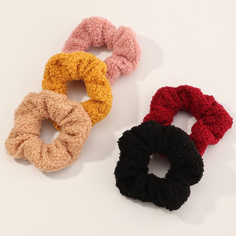 Scrunchies De Pelo Esponjoso De Color Sólido Al Por Mayor Nihaojewelry