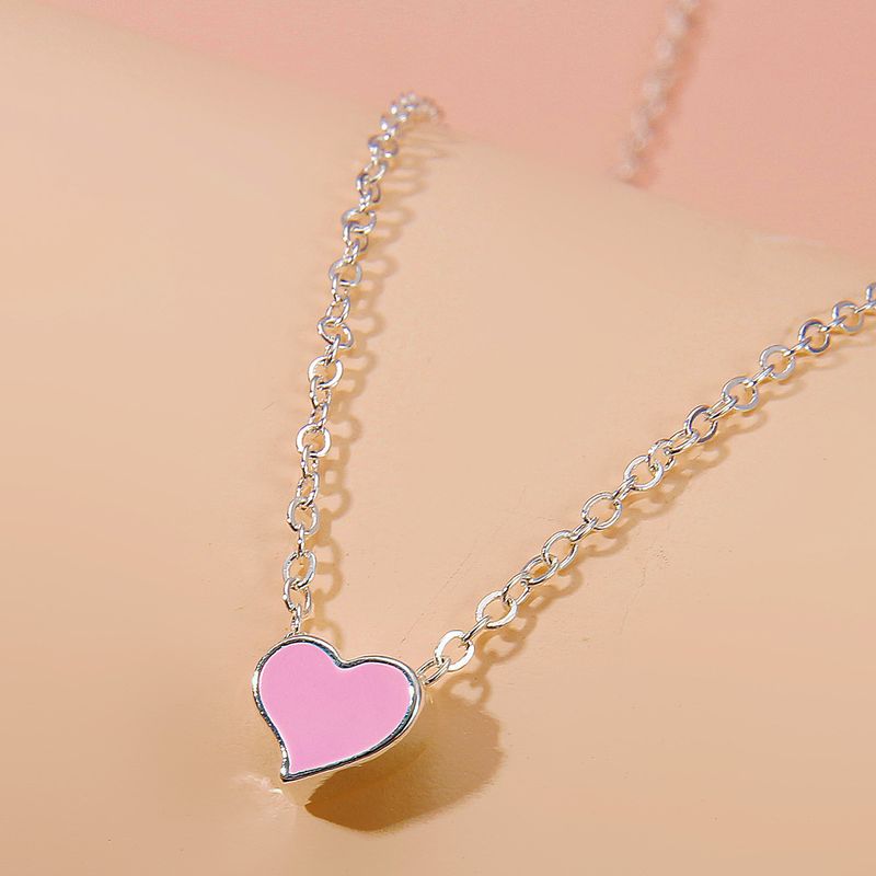 Korean New Creative Nectarine Heart Pendant Necklace Wholesale Nihaojewelry