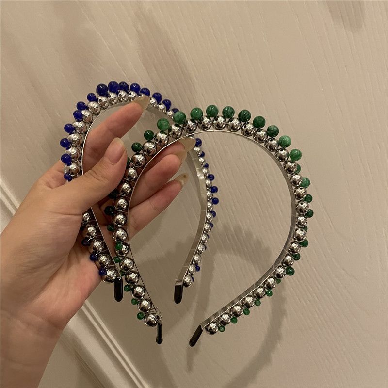 Bandeau De Style Coréen Turquoise Boule De Perles À La Main Bijoux En Gros Nihaojewelry