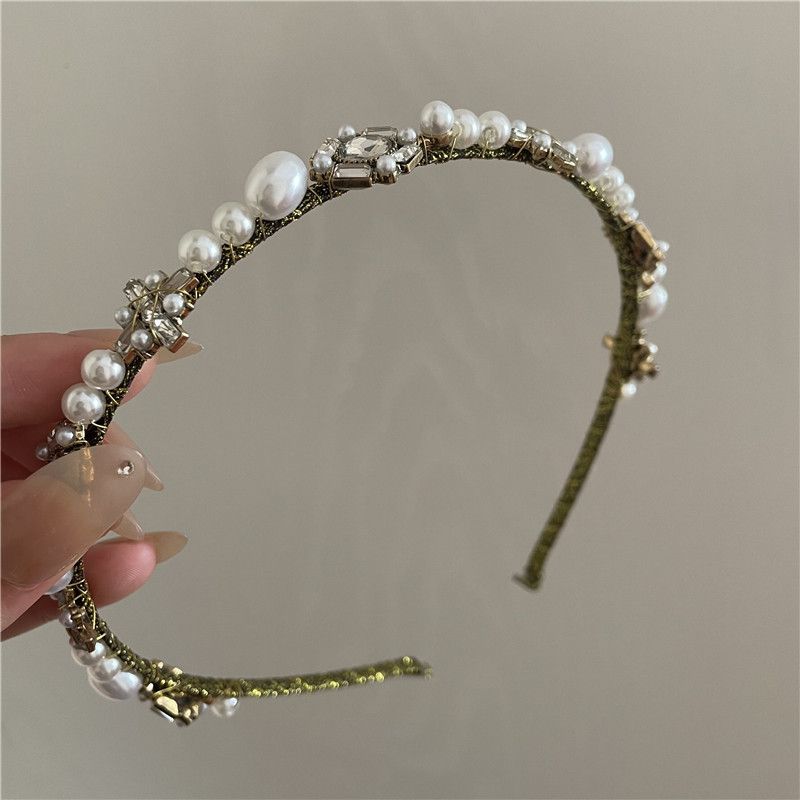 Diadema De Estilo Coreano De Perlas De Diamantes De Imitación Joyería Al Por Mayor Nihaojewelry