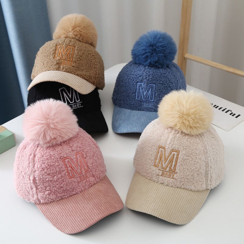 Korean Children's Embroidery Letters Teddy Wool Baseball Cap Wholesale Nihaojewelry