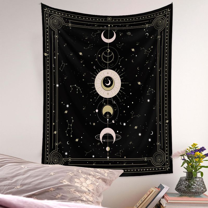 Bohemian Style Psychedelic Moon Phase Diagram Tapestry Wholesale Nihaojewelry