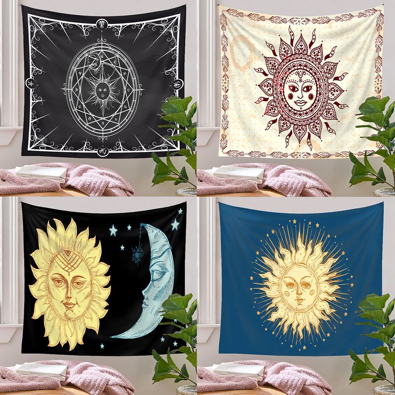 Tissu Décoratif Motif Soleil Lune De Style Bohème Tapisserie Mandala En Gros Nihaojewelry
