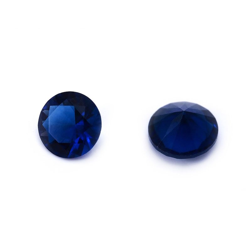 Simple Round Glass Sapphire Stone Wholesale Nihaojewelry