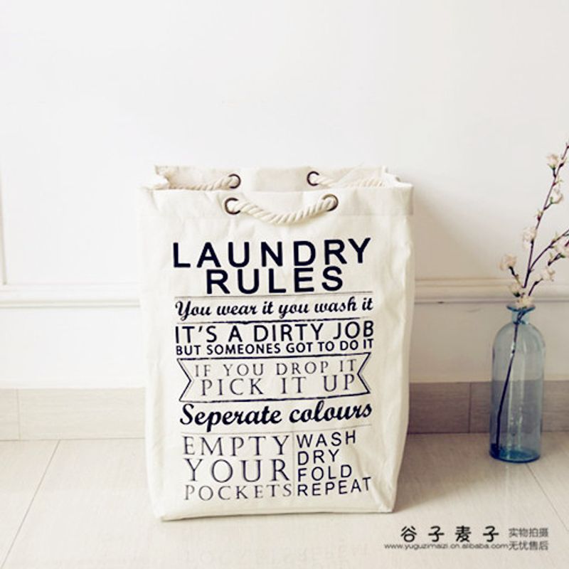 Simple Letter Printing Portable Kitchen Bathroom Household Storage Bag Wholesale Nihaojewelry
