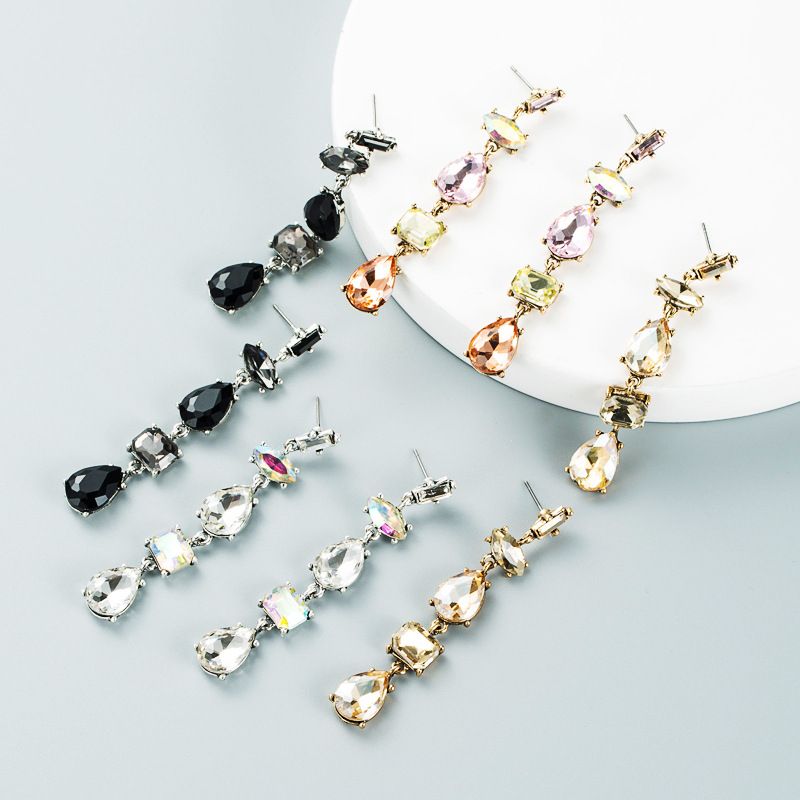 Korean Diamond Tassels Long Earrings Wholesale Nihaojewelry