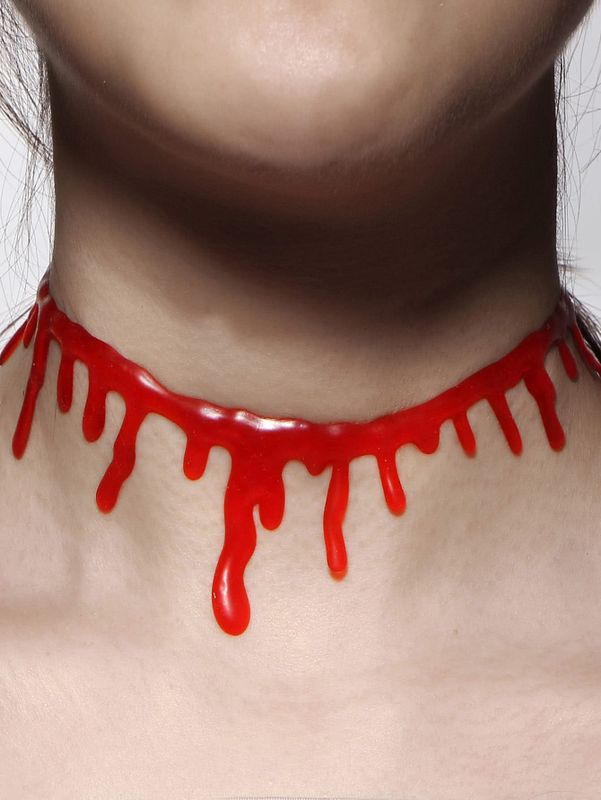 Vintage Halloween Decoration Blood Shaped Necklace Wholesale Nihaojewelry