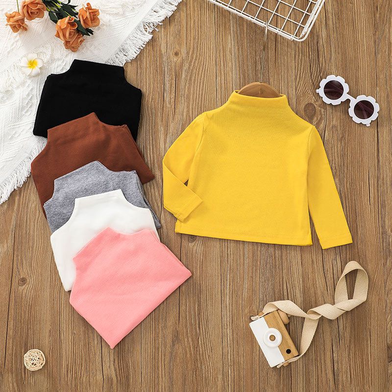 Multi-color High-necked Long-sleeved Baby Sweater Wholesale Nihaojewelry
