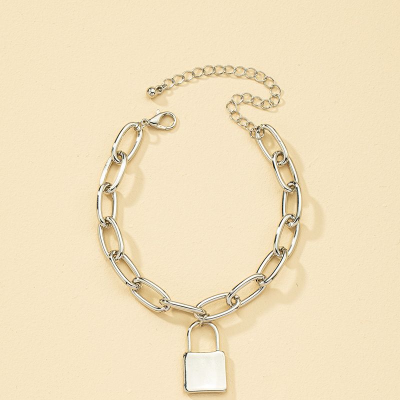 Simple Small Lock Pendant Bracelet Wholesale Nihaojewelry