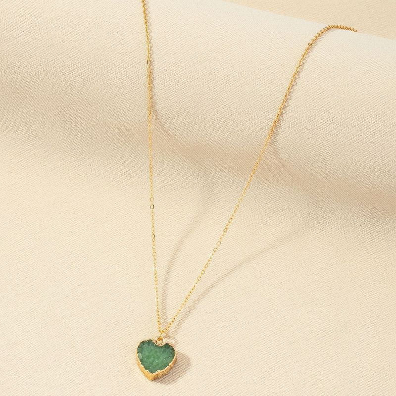 Heart-shaped Crystal Pendant Necklace Wholesale Nihaojewelry