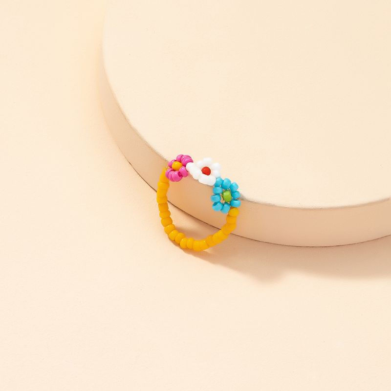 European And American Popular Ornament Wholesale 1 Piece Bead Weave Ring Cross-border Ins New Bracelet Qingdao Ornament