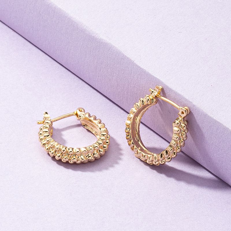 Metal Geometric Fashion Ear Hoop One Pair Wholesale Jewelry Nihaojewelry