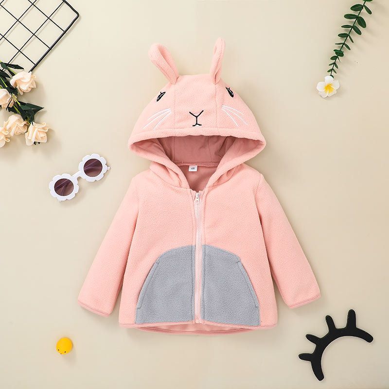 Cartoon Hooded Top Baby Zipper Rabbit Jacket Wholesale Nihaojewelry