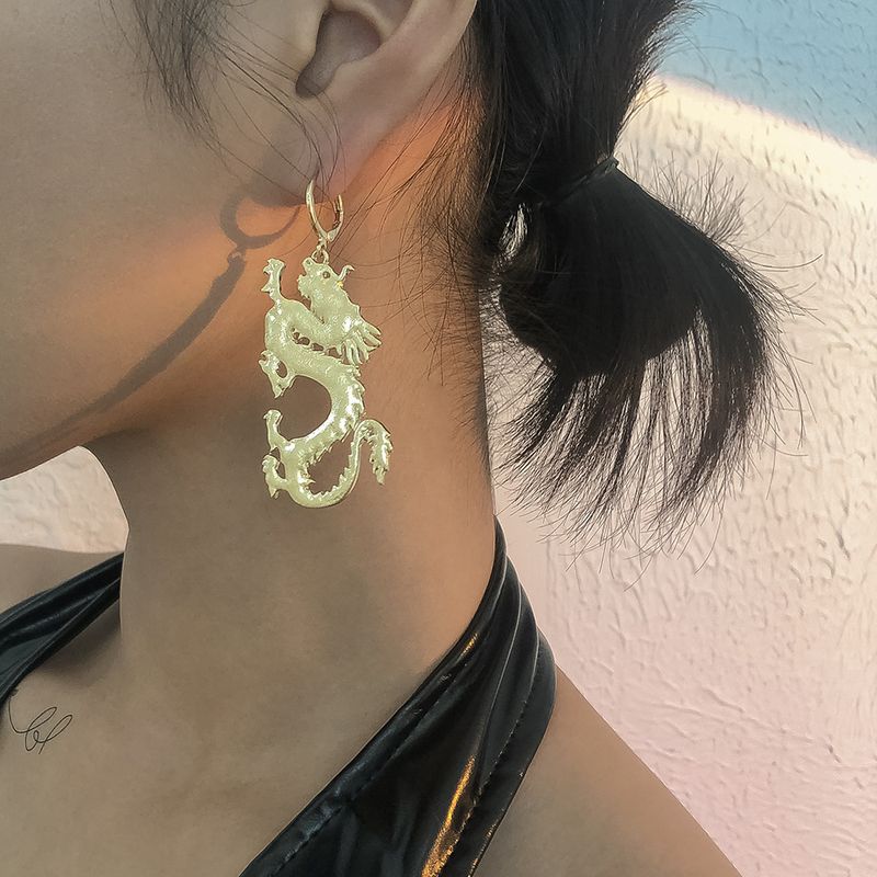 Boucles D&#39;oreilles Élément De Dragon Chinois De Mode En Gros Nihaojewelry