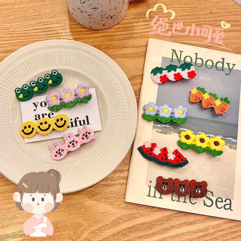 Cartoon Cute Embroidery Small Flower Children's Hairpin Wholesale Nihaojewelry