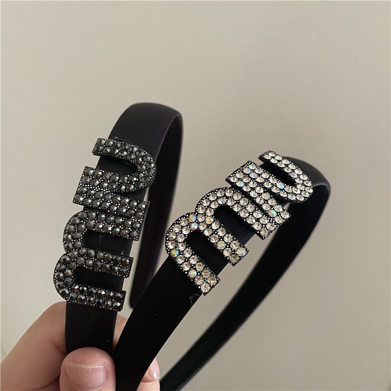 Mode Diamant Buchstaben Breitkrempiges Stirnband Großhandel Nihaojewelry