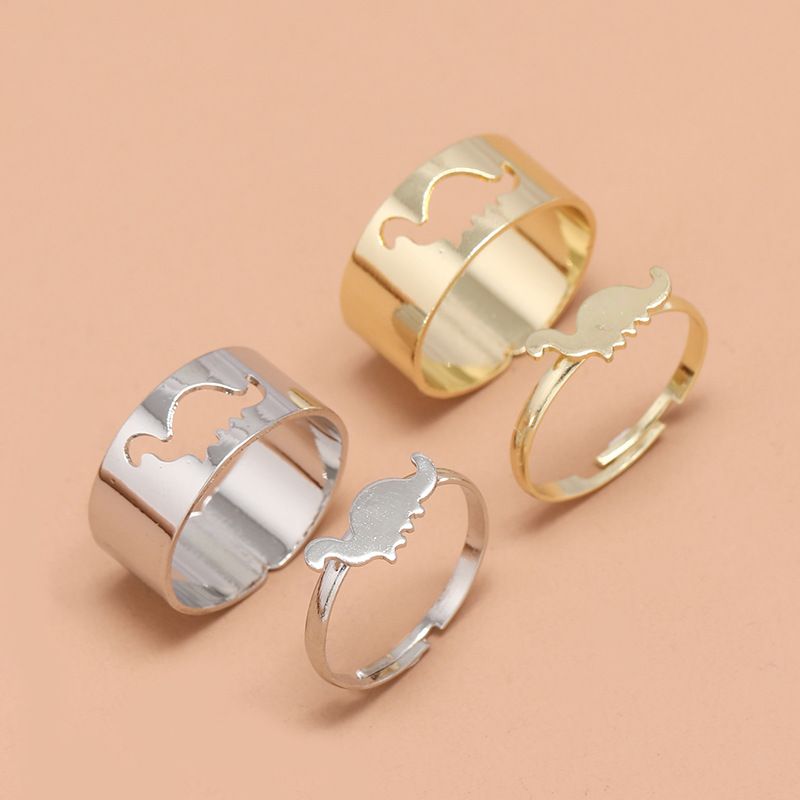 Fashion Simple Hollow Opening Adjustable 2-piece Dinosaur Ring Wholesale Nihaojewelry