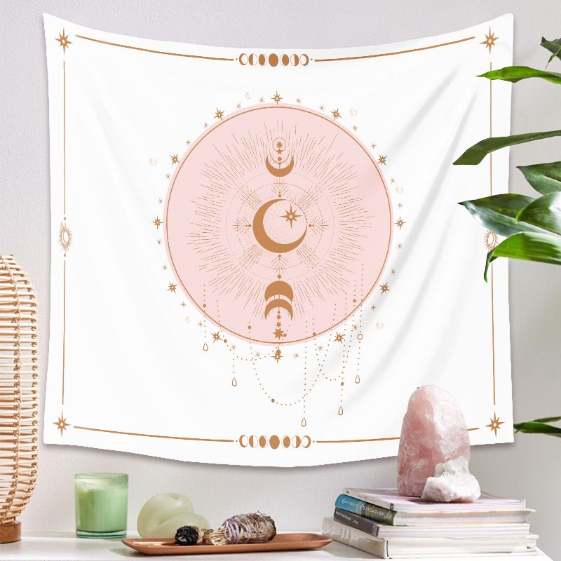 Simple Sun Moon Printing Background Decoration Hanging Cloth Wholesale Nihaojewelry