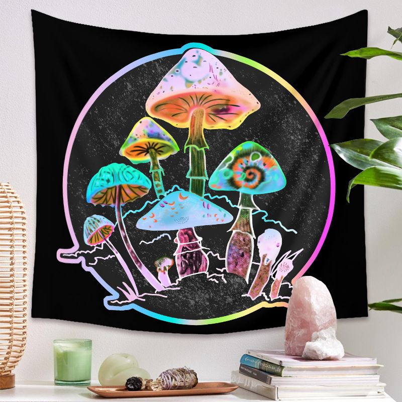 Bohemian Psychedelic Mushroom Background Hanging Cloth Tapestry Wholesale Nihaojewelry