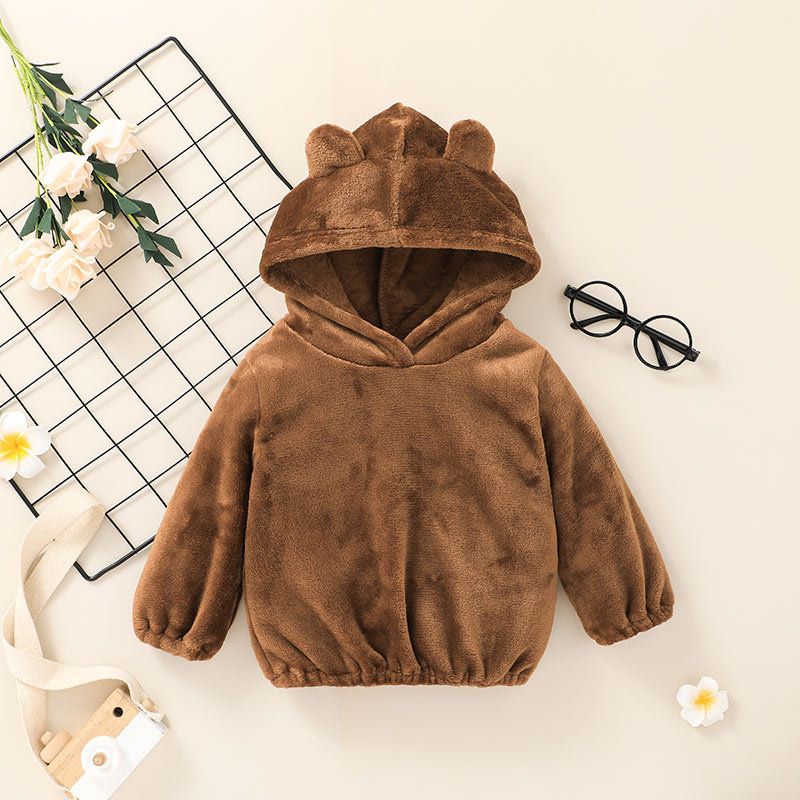 Cute Hooded Plush Children's Sweaters Wholesale Nihaojewelry