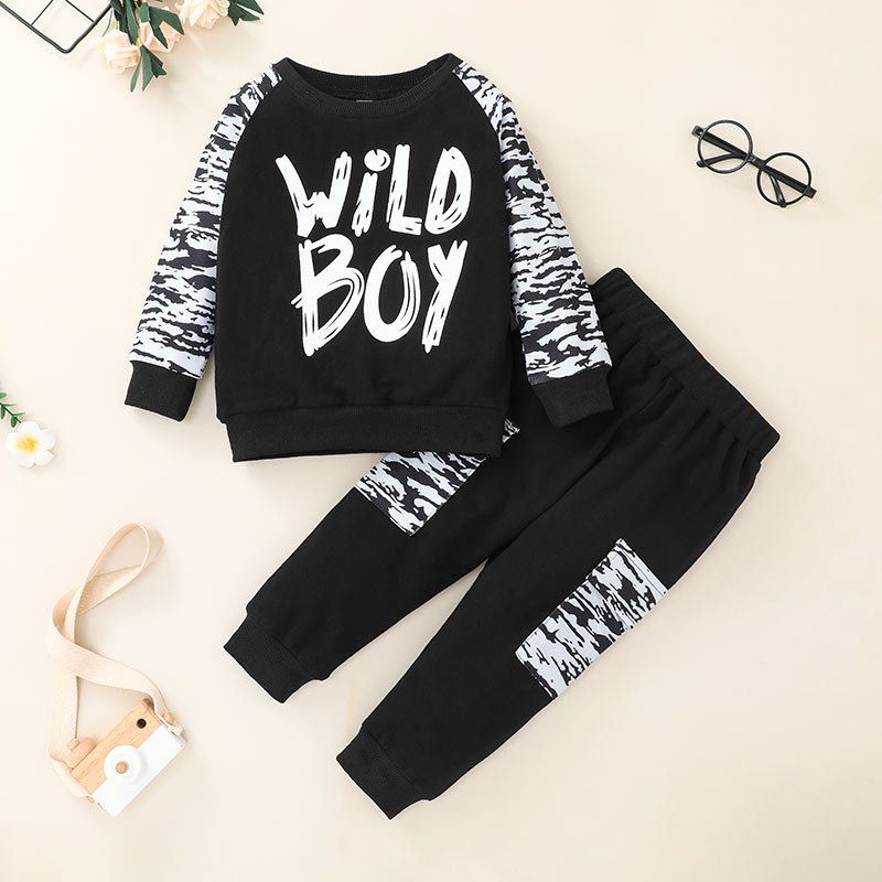 Korean Style Letter Printing Children's Sweater Pants Suit Wholesale Nihaojewelry