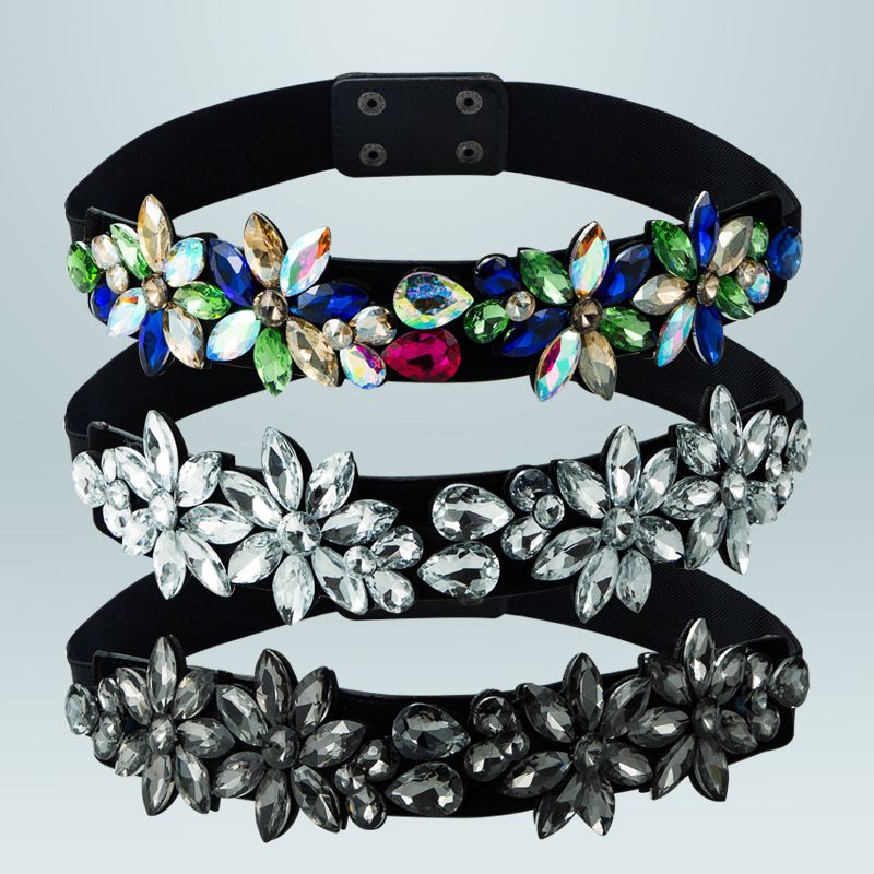 Bohemian Style Elastic Woven Color Gemstone Belt Wholesale Nihaojewelry
