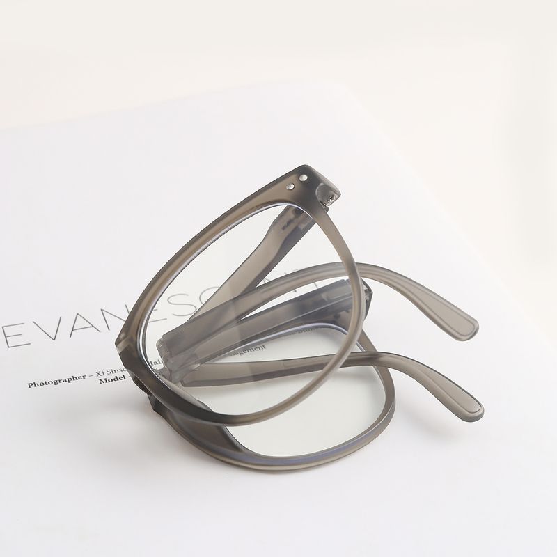 Fashion Rivet Round Full Frame Folding Frosted Glasses Wholesale Nihaojewelry