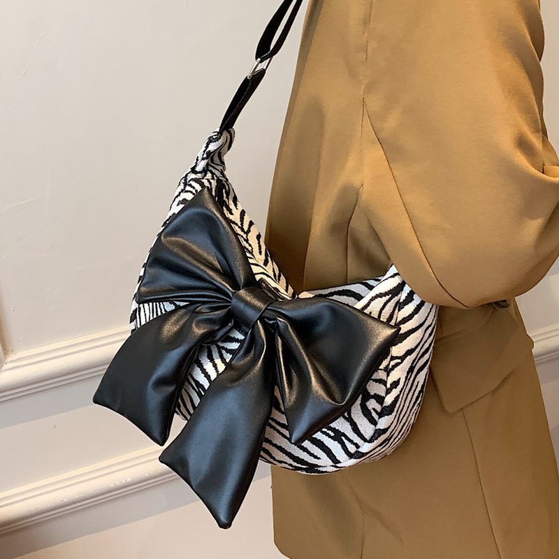 Zebra Pattern Shoulder Messenger Dumpling Bag Wholesale Nihaojewelry