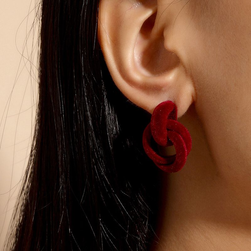 Retro Ineinandergreifende Geometrische Anhänger Ohrringe Großhandel Nihaojewelry