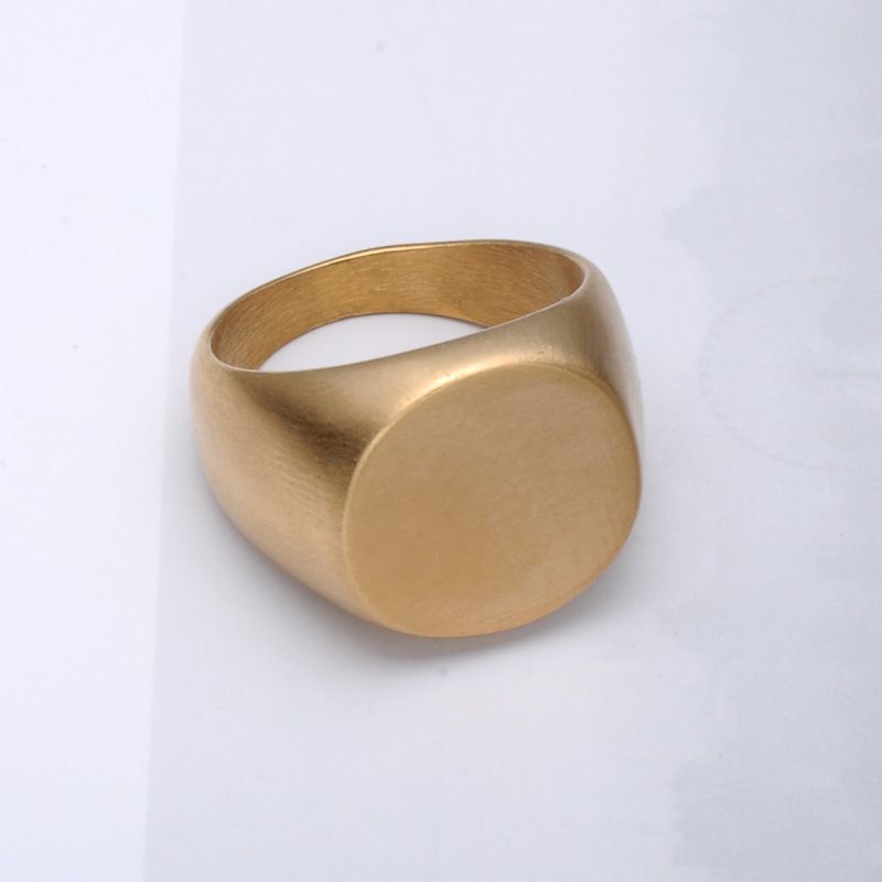Simple Solid Color Round Smooth Stainless Steel Ring Wholesale Nihaojewelry