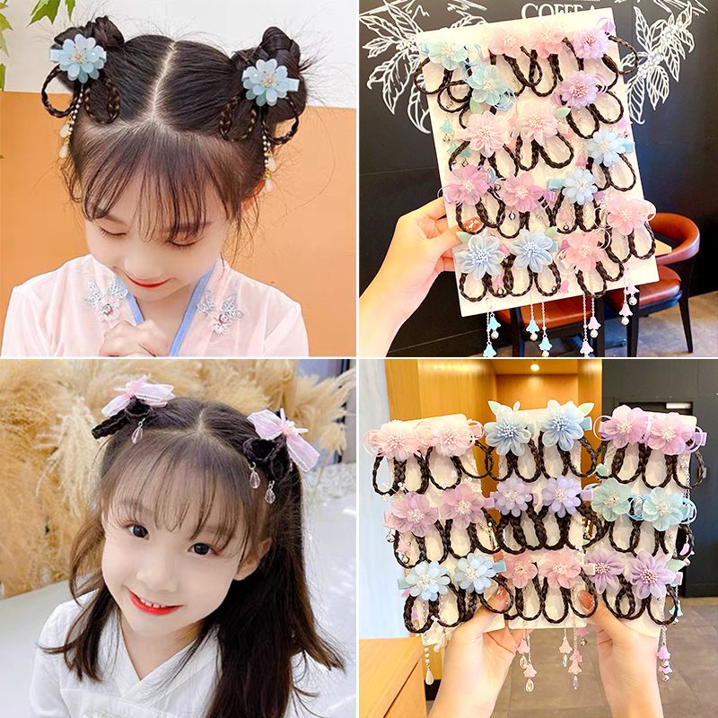 Retro Bell Pendant Wig Flower Tassel Children's Hairpin Wholesale Nihaojewelry